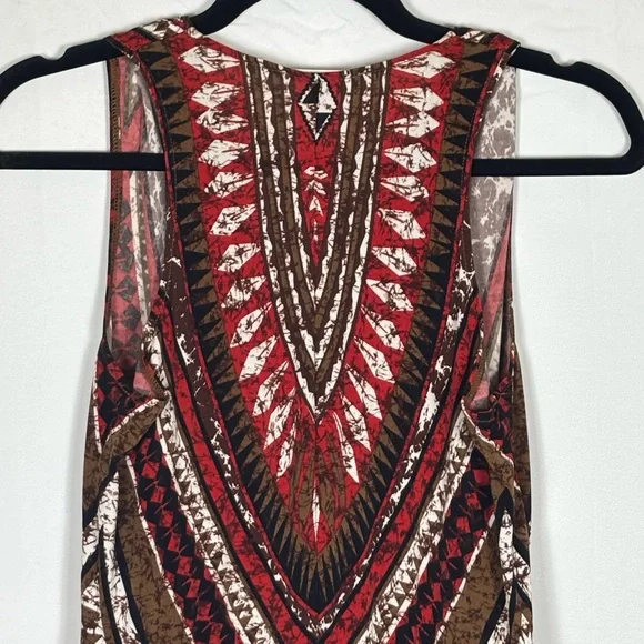 London Times Maxi Dress Tribal Boho - size 4 - Picture 6 of 9